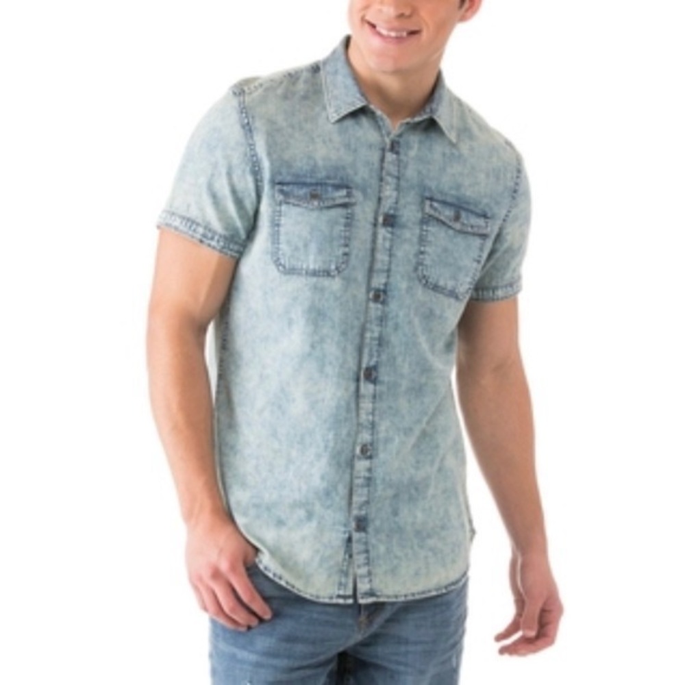 Calvin Klein bleach dye button down